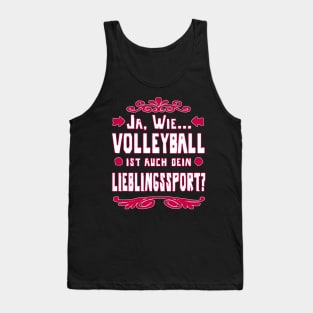 Volleyball Lieblingssport Geschenk Beachvolleyball Tank Top